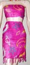 Quality womens summer wear clothing outlet supplies Light purple sarong wrap with tassels and matching strapless top