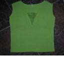 Womens wholesale fashion clothing outlet store. Green sexy shirt top with lace in collar and empire waist line