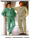 Clothing warehouse outlet supplies Mens uniform outfit with zippered jacket top and matching pants